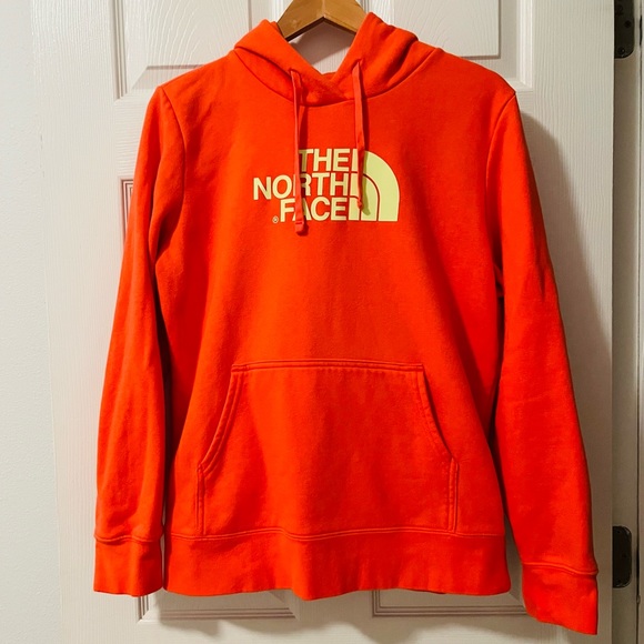 The North Face Tops - The North Face Orange Hoodie Sweatshirt